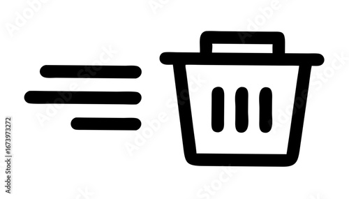 Delete trash bin symbol garbage
