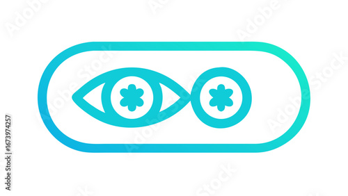 Eye with flower pupils eye icon visibility toggle