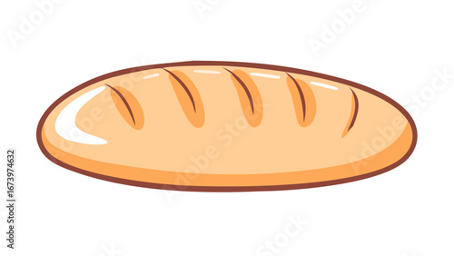 Golden brown loaf of bread baked food