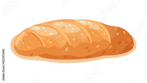 Golden brown artisan bread loaf bakery baked