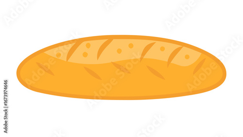 Golden loaf of bread with scoring artisan bakery