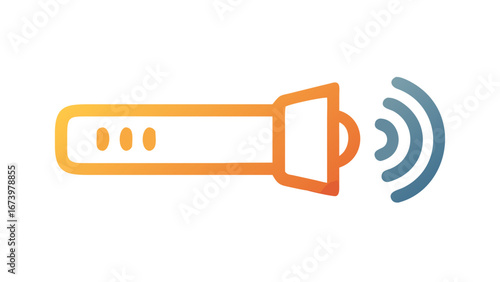 Orange and blue microphone sound audio