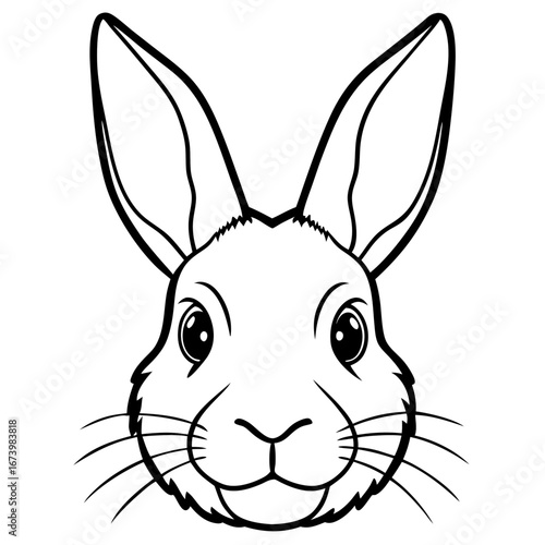 Rabbit Head Vector