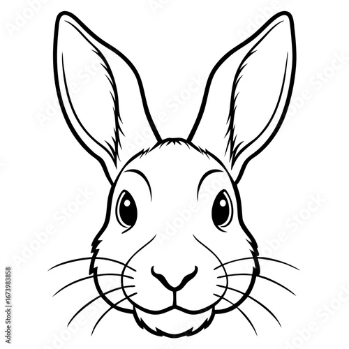 Rabbit Head Vector