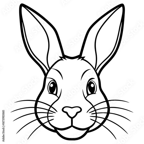 Rabbit Head Vector