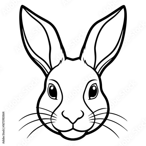 Rabbit Head Vector