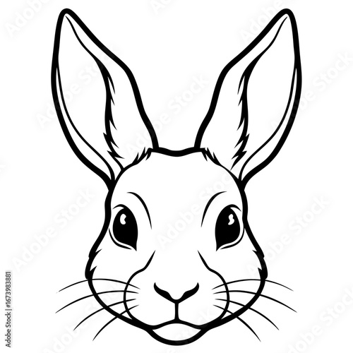 Rabbit Head Vector