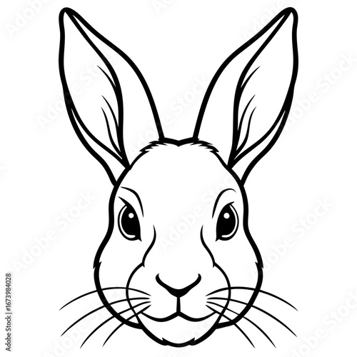 Rabbit Head Vector