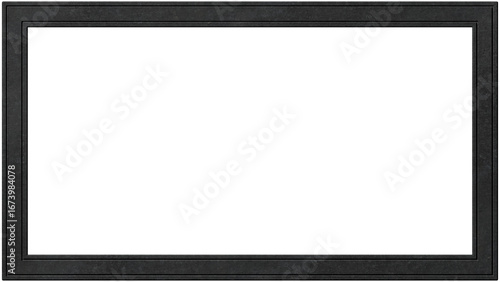 Canvas-taulu dunkler Stein- oder Stahlrahmen, isoliert, Format 16 zu 9