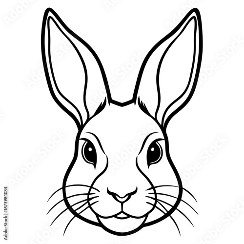 Rabbit Head Vector