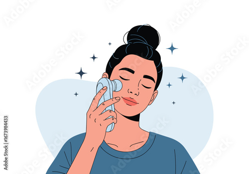 Achieve glowing radiant skin with this simple facial massage roller technique for a healthier complexion
