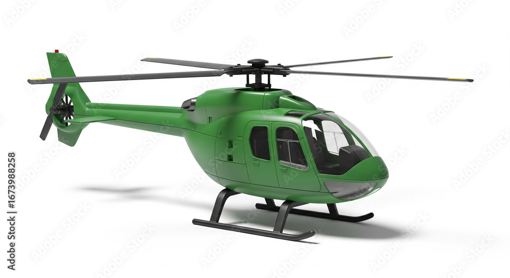 Fototapeta premium Green Helicopter Toy Model