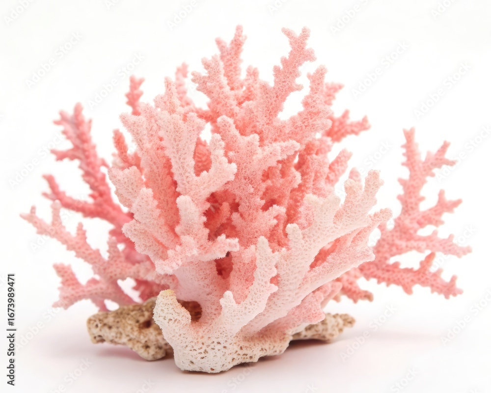 Naklejka premium coral on a white background