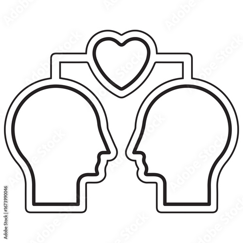 Empathy line icon