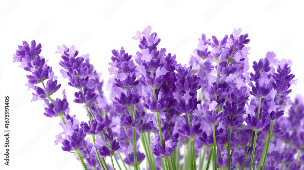 Obraz premium Beautiful lavender flowers arranged elegantly in a bouquet. Vibrant purple colors create a calming atmosphere. Perfect for designs promoting relaxation and wellness. AI