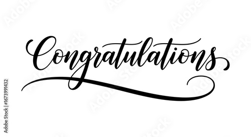 Elegant Congratulations Script Handwritten Calligraphy Design