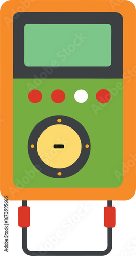 Digital multimeter vector illustration scalable electronic measurement tool icon for electrical projects