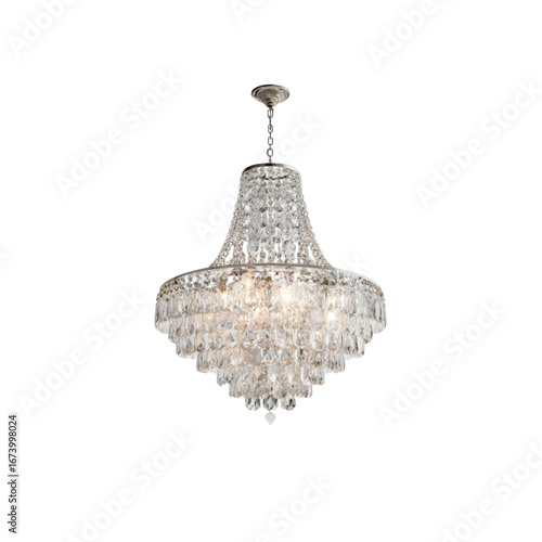 Elegant Crystal Chandelier, Sparkling Luxury Lighting Fixture for Home Decor
