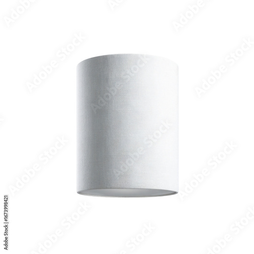 Cylindrical White Fabric Lampshade, Modern Lighting Fixture, Home Decor