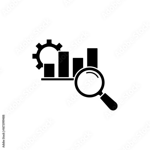 statistical icon outline editable stroke line drawing eps