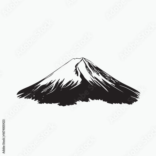 mount fuji and volcano