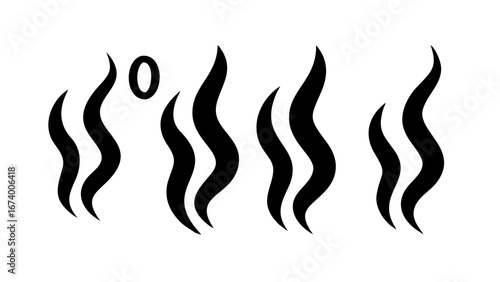 Wispy Black Abstract Steam Swirls vapor smoke