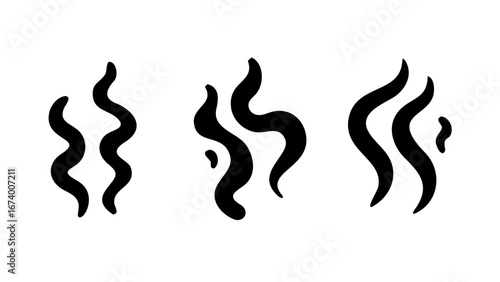 Minimalist Black Cat Silhouette with Abstract Swirls feline animal