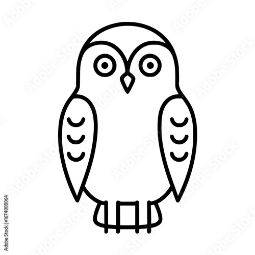 Snowy Owl Vector Icon