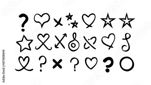 Numerous Black Hand Silhouettes vector