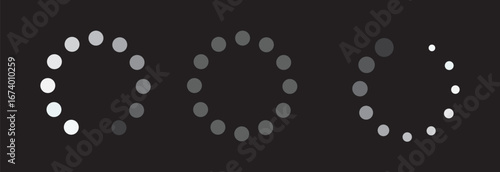 Loading buffering icon set for website or application. Load bar, buffer vector icon. Loading bar icons symbol. Loading status icon. Circle loader collection. eps 10 
