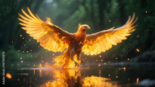 The journey of the golden-winged phoenix to nirvana