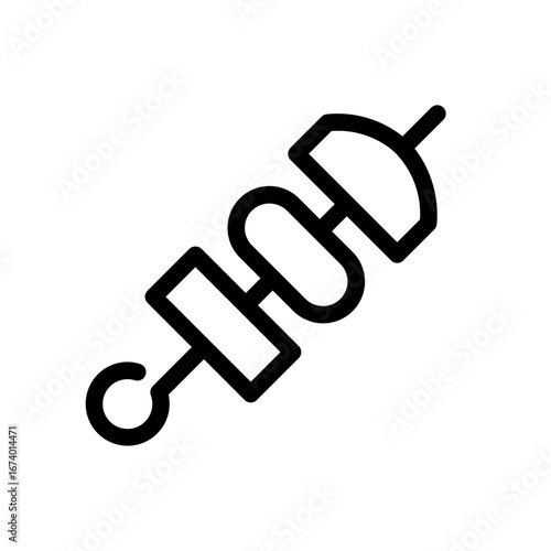 brochette line icon