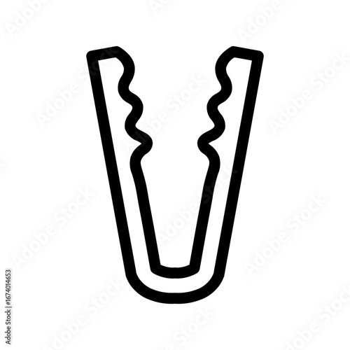 tongs line icon