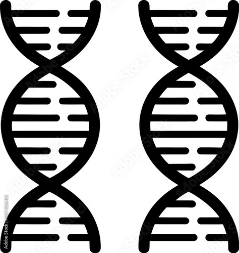Dna helix molecule genetic code biology science vector icon