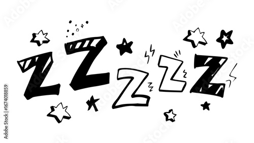 Playful comic lightning bolt and starburst elements doodle explosion