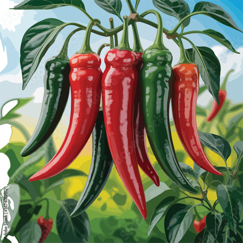 Red hot chili peppers on white background isolated fresh spicy vegetable