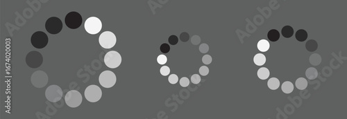 Loading buffering icon set for website or application. Load bar, buffer vector icon. Loading bar icons symbol. Loading status icon. Circle loader collection. eps 10 