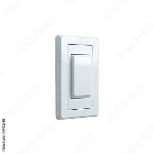 White Light Switch, On/Off Toggle Switch, Modern Electrical Switch Plate