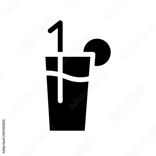 lemonade glyph icon