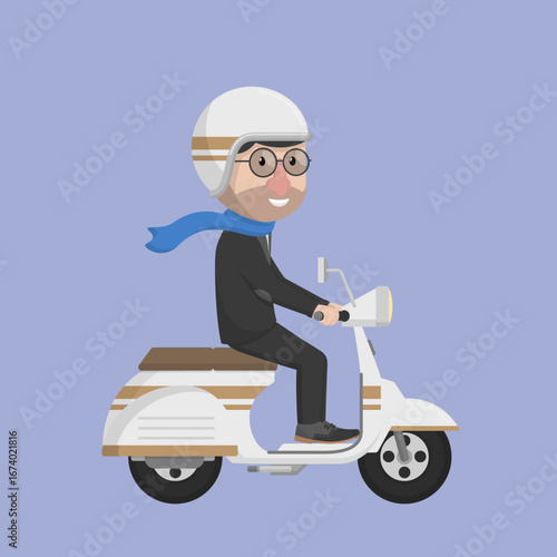 Business man with beard as Arabic business man vector illustration design