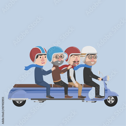 Business man with beard as Arabic business man vector illustration design