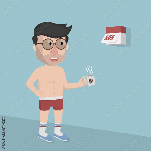 Business man with beard as Arabic business man vector illustration design