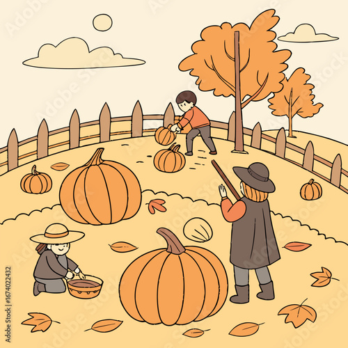 Autumn pumpkin patch adventures banner for fall events
