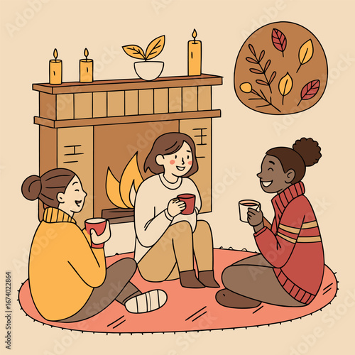 Cozy sweater design with a cider theme