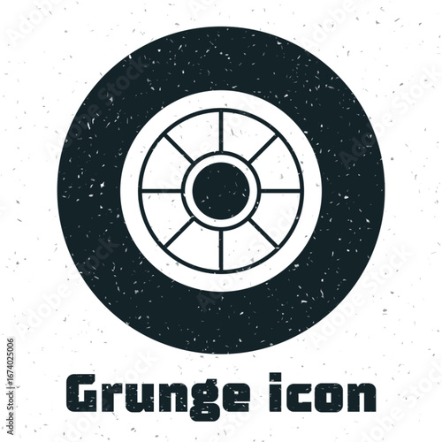 Grunge Safe icon isolated on white background. The door safe a bank vault with a combination lock. Reliable Data Protection. Monochrome vintage drawing. Vector
