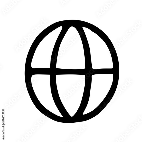 earth globe internet connection browser world vector worldwide icon hand drawn doodle