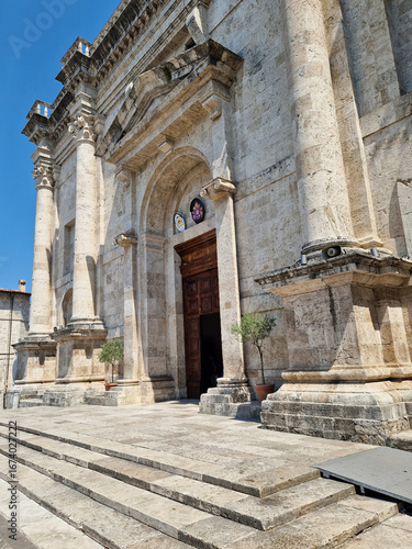 Ascoli Piceno main square with Cathedral of Saint Emidio, Marche, Italy