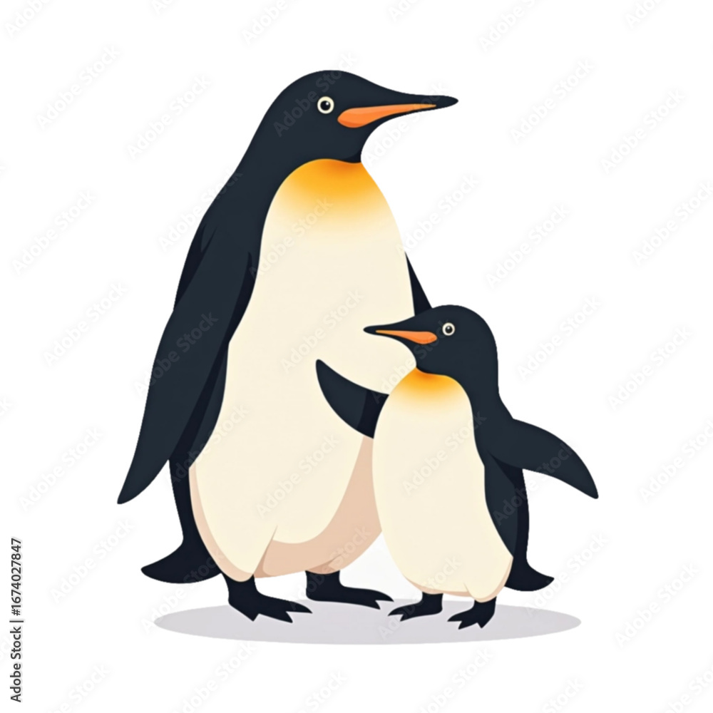 Fototapeta premium Penguin on a white background