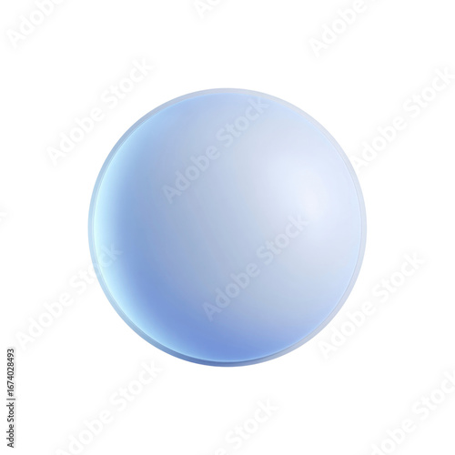 Abstract Light Blue Orb 3D Render of a Smooth, Glowing Sphere