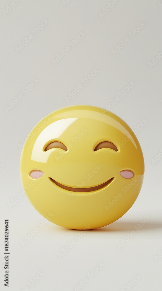 Fototapeta premium Smile Emoji and 3D Icon High Quality Image
